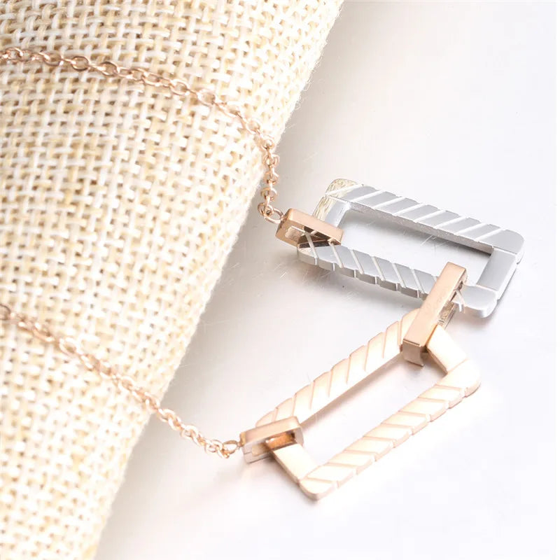 Austrian Crystal Titanium Steel Necklace - Sweet Party Jewelry