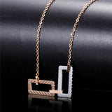 Austrian Crystal Titanium Steel Necklace - Sweet Party Jewelry