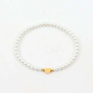 Stainless Steel Heart A-Z Letter Bracelet Women Charm Bracelet Jewelry