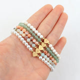 Stainless Steel Heart A-Z Letter Bracelet Women Charm Bracelet Jewelry