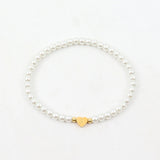 Stainless Steel Heart A-Z Letter Bracelet Women Charm Bracelet Jewelry