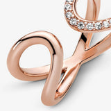 925 Silver Bow-Knot Ring for Women Sparkling Daisy Flower Zircon Wedding Jewelry