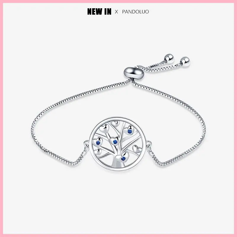 925 Silver Heart & Snake Chain Bracelet for Women