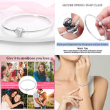925 Silver Heart & Snake Chain Bracelet for Women