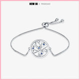 925 Silver Heart & Snake Chain Bracelet for Women