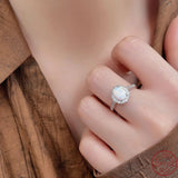 S925 Sterling Silver Opal Oval Ring for Women