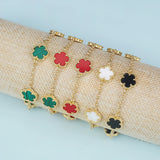 Hot 10 Colors Five Leaf Flower Bracelet Adjustable Sweet Romantic Party Jewelry