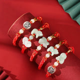 Jade Zodiac S999 Silver Red Rope Lucky Bracelet