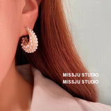 Korea 14K Plated Drop Pearl Earrings for Women