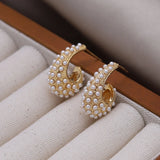 Korea 14K Plated Drop Pearl Earrings for Women