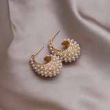 Korea 14K Plated Drop Pearl Earrings for Women