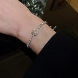 Korea's Geometric Square Bracelet Sweet Open Bracelet