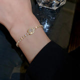 Korea's Geometric Square Bracelet Sweet Open Bracelet