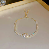 Korea's Geometric Square Bracelet Sweet Open Bracelet