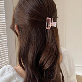 Acrylic Mini Crab Claw Clip Hollow Hairpin Geometric Headwear