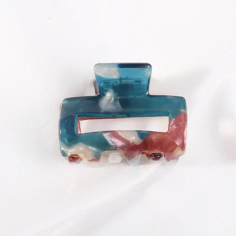 Acrylic Mini Crab Claw Clip Hollow Hairpin Geometric Headwear