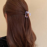 Acrylic Mini Crab Claw Clip Hollow Hairpin Geometric Headwear
