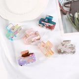 Acrylic Mini Crab Claw Clip Hollow Hairpin Geometric Headwear