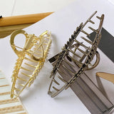 Large Hair Claw Wheat Ear Rhinestone Shark Clip Hair Accessories