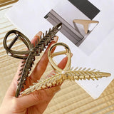 Large Hair Claw Wheat Ear Rhinestone Shark Clip Hair Accessories