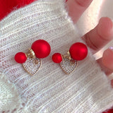 Crystal Heart Earrings - Women's Jewelry