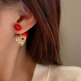 Crystal Heart Earrings - Women's Jewelry