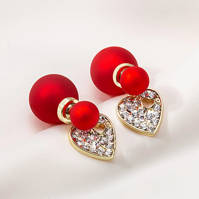 Crystal Heart Earrings - Women's Jewelry