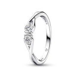 925 Silver Snowflake Droplet Ring For Women's Jewelry