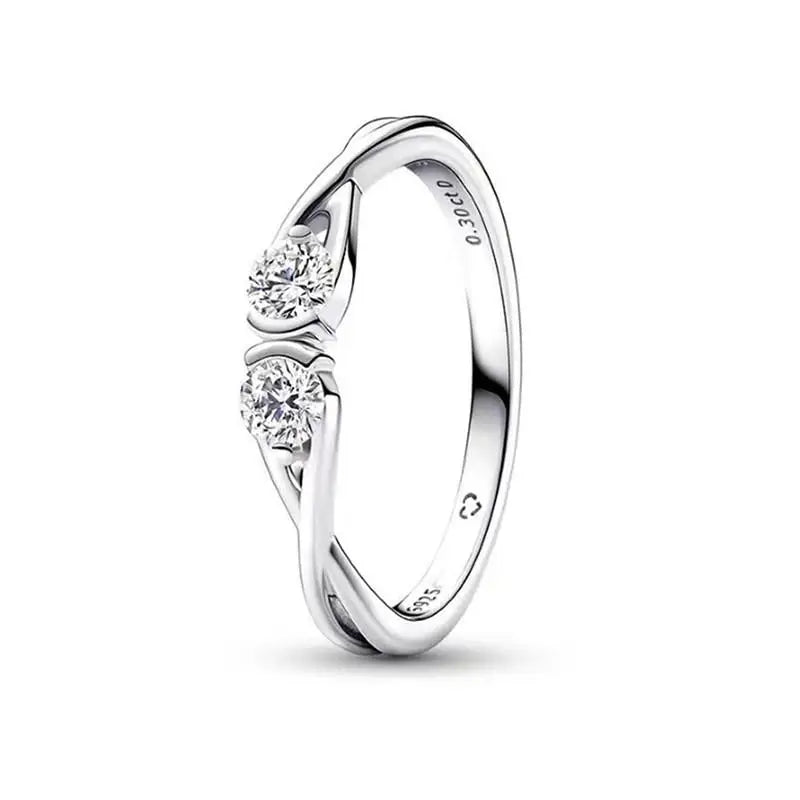 925 Silver Snowflake Droplet Ring For Women's Jewelry