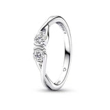 925 Silver Snowflake Droplet Ring For Women's Jewelry