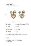 Love Shaped Pearl Earrings 925 Silver Needle Women's Earrings