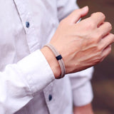 Men's Red Thread Bracelet 4mm Nylon Cord Stainless Steel Accessories