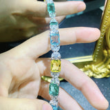 925 Silver Geometric Cubic Zirconia Bracelet for Women