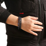 Charm Stainless Steel Men's Natural Stone Bracelet with Magnet Clasp