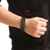 Charm Stainless Steel Men's Natural Stone Bracelet with Magnet Clasp