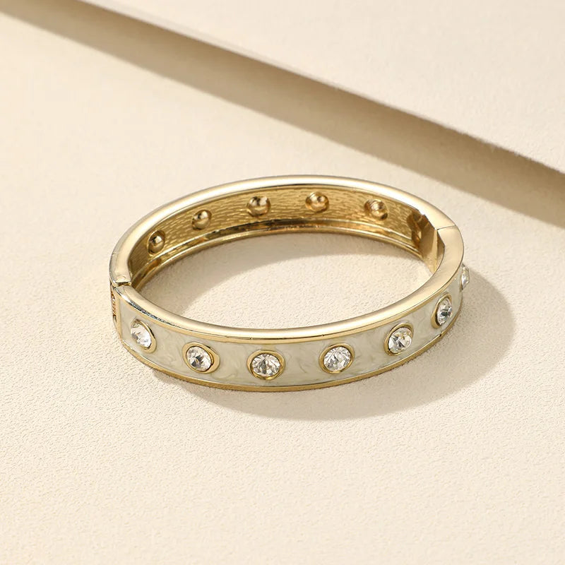 Crystal Charm Open Bracelet Bangle for Women