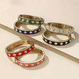 Crystal Charm Open Bracelet Bangle for Women