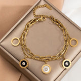 Famous Jewelry Stainless Steel Roman Numerals Bracelet Female Charm