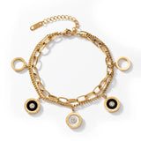 Famous Jewelry Stainless Steel Roman Numerals Bracelet Female Charm