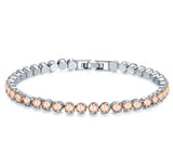 8-Color Round Bracelet for Women with Austrian Crystals