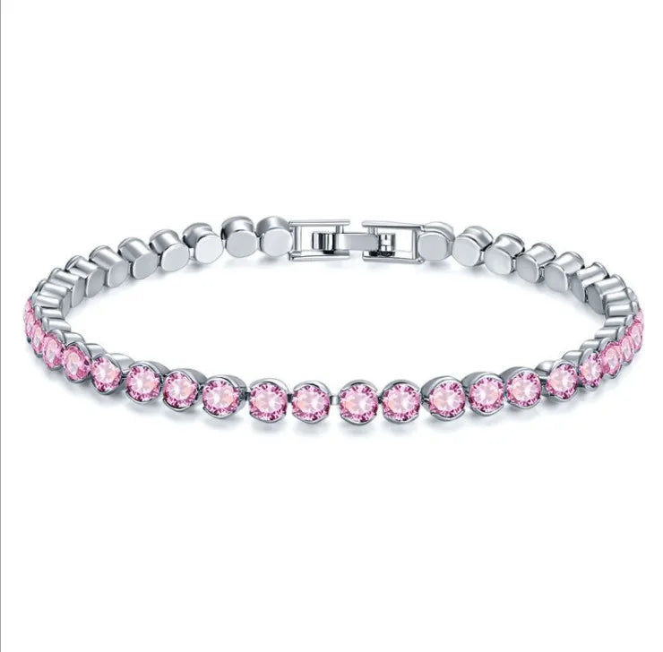 8-Color Round Bracelet for Women with Austrian Crystals