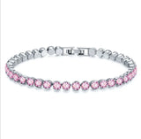 8-Color Round Bracelet for Women with Austrian Crystals