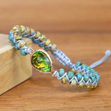 Vintage Glass Beads Water Droplet Shape Bracelet Bangle