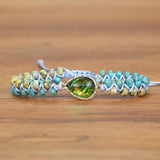 Vintage Glass Beads Water Droplet Shape Bracelet Bangle
