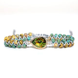 Vintage Glass Beads Water Droplet Shape Bracelet Bangle