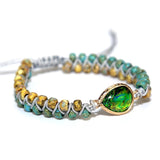 Vintage Glass Beads Water Droplet Shape Bracelet Bangle
