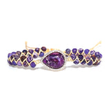 Vintage Glass Beads Water Droplet Shape Bracelet Bangle