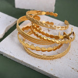 Minimalist Tarnish Stainless Steel Bangle Bracelet Open Charm Wrist Jewelry