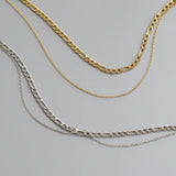 Stainless Steel Double Layer Chain Necklace for Women