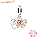 925 Sterling Silver Mom Pendant Heart Beads for Bracelet DIY